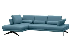 Trend Line Narożnik skórzany niebieski LAZUR lewy