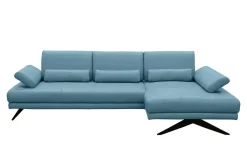 Trend Line Narożnik skórzany niebieski LAZUR prawy