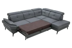 Trend Line Narożnik skórzany szary COSTA prawy