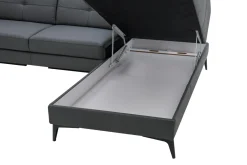 Trend Line Narożnik skórzany szary COSTA prawy