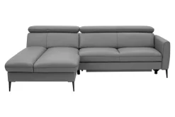 Narożnik skórzany szary MARTE lewy