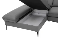 Narożnik skórzany szary MARTE lewy