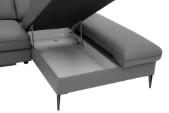 Narożniki| Narożnik skórzany szary MARTE prawy