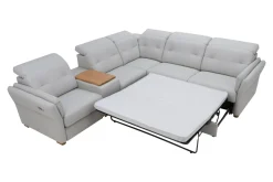 Narożniki|Inspire Narożnik skórzany z funkcją relaks BRONX prawy