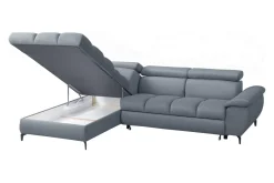 Narożnik szary rozkładany PLAZA lewy