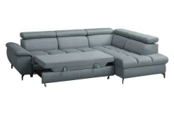 Narożniki| Narożnik szary rozkładany PLAZA prawy