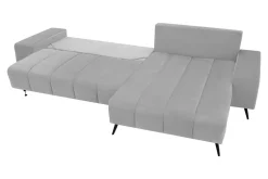 Narożniki|Fresh Narożnik szary VELVET NEW prawy