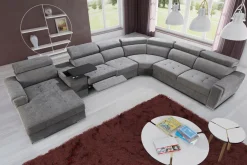 Narożniki|Inspire Narożnik szary VESTA prawy