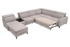 Impresti Narożnik szary z funkcją relaks ALAMO prawy