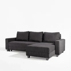 Fresh Narożnik sztruksowy grafitowy AVOLA