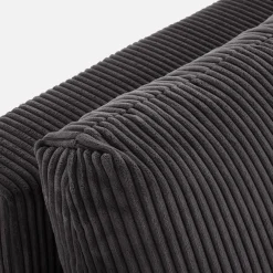 Fresh Narożnik sztruksowy grafitowy AVOLA