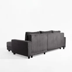 Fresh Narożnik sztruksowy grafitowy AVOLA