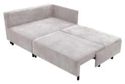 Fresh Narożnik sztruksowy jasnoszary LOGOS lewy