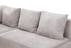 Fresh Narożnik sztruksowy jasnoszary LOGOS lewy