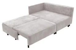 Narożniki|Fresh Narożnik sztruksowy jasnoszary LOGOS prawy