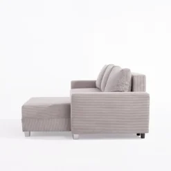 Narożniki|Fresh Narożnik sztruksowy jasnoszary AVOLA