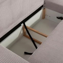 Narożniki|Fresh Narożnik sztruksowy jasnoszary AVOLA