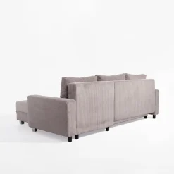 Narożniki|Fresh Narożnik sztruksowy jasnoszary AVOLA