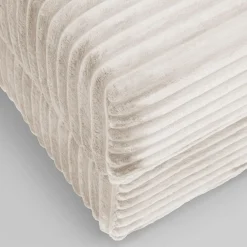 Narożnik sztruksowy kremowy NOEMI prawy