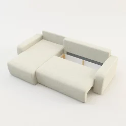 Mavik Narożnik sztruksowy kremowy ARAGON