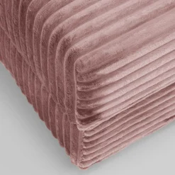 Narożnik sztruksowy pudrowy róż NOEMI prawy