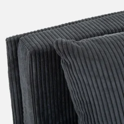 Fresh Narożnik sztruksowy rozkładany grafitowy HONEY