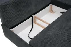 Fresh Narożnik sztruksowy szary LOGOS prawy