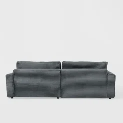 Narożniki| Narożnik sztruksowy szary NOEMI prawy