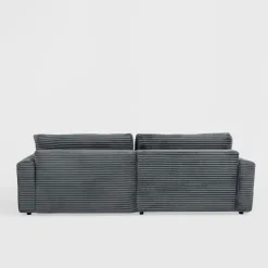 Narożniki| Narożnik sztruksowy szary NOEMI lewy