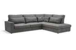 Narożniki|Agio Divani Narożnik sztruksowy szary COAST prawy