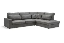 Agio Divani Narożnik sztruksowy szary COAST prawy