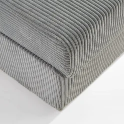 Narożnik sztruksowy z 2 pojemnikami jasnoszary LIAM