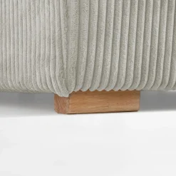 Narożniki| Narożnik sztruksowy z 2 pojemnikami jasnobeżowy LIAM