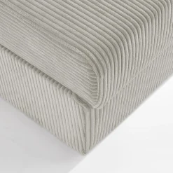 Narożniki| Narożnik sztruksowy z 2 pojemnikami jasnobeżowy LIAM