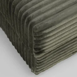 Narożniki| Narożnik sztruksowy zielony NOEMI lewy