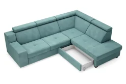 Fresh Narożnik turkusowy LINEA prawy