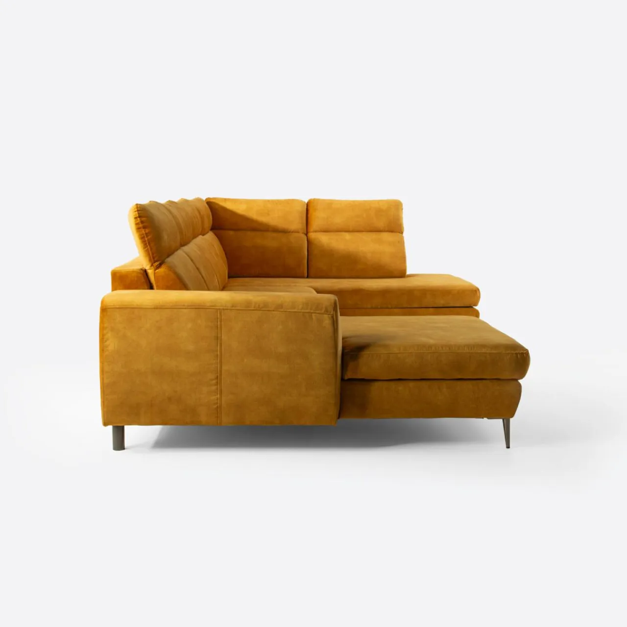 Narożnik U-kształtny rozkładany musztardowy DAKOTA lewy