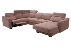 Narożniki|Trend Line Narożnik U-kształtny z funkcją relaksu różowy CORBY prawy