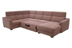 Narożniki|Trend Line Narożnik U-kształtny z funkcją relaksu różowy CORBY prawy