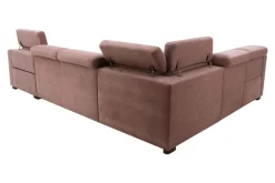 Narożniki|Trend Line Narożnik U-kształtny z funkcją relaksu różowy CORBY prawy