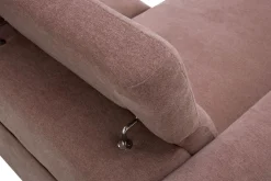 Trend Line Narożnik U-kształtny z funkcją relaksu różowy CORBY prawy