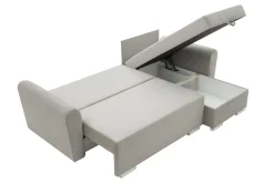 Narożniki| Narożnik z 2 pojemnikami beżowy MELI