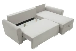 Narożniki| Narożnik z 2 pojemnikami beżowy MELI