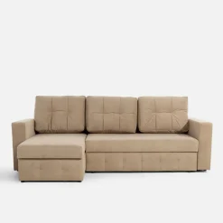 Narożnik z 2 pojemnikami beżowy LAVERNA