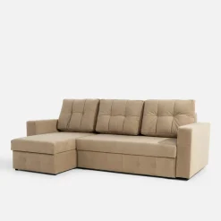 Narożnik z 2 pojemnikami beżowy LAVERNA