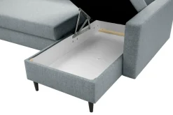 Narożniki|Exline Narożnik z 2 pojemnikami ciemnoszary POLLY