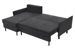 Narożniki|Exline Narożnik z 2 pojemnikami ciemnoszary NELLY