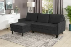 Narożniki|Exline Narożnik z 2 pojemnikami ciemnoszary NELLY