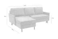 Narożniki|Exline Narożnik z 2 pojemnikami ciemnoszary NELLY