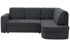 Narożniki|Fresh Narożnik z 2 pojemnikami grafitowy NESSI prawy